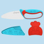 Chefclub Kids Blue/Red Chef’s Knife – Safe cooking knife