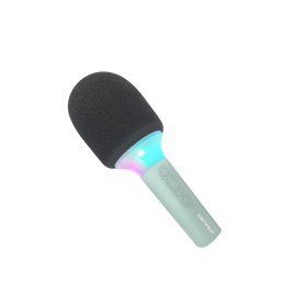Micro Karaoké Bluetooth KIDYMIC Vert – Micro sans fil avec lumière