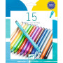 Djeco 15 Fine Tip Felt Pens – Ergonomic coloring pens made in Europe