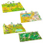 Djeco Lift-and-Layer Stickers – Repositionable 3D animal-themed