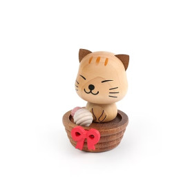 Figurine Bobblehead Chaton Solib – Figurine en bois