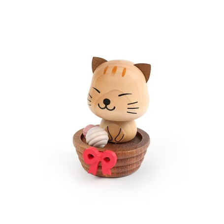 Figurine Bobblehead Chaton Solib – Figurine en bois