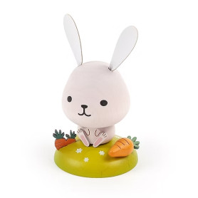 Figurine Bobblehead Lapin Solib – Figurine en bois