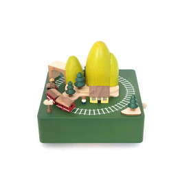 Solib Train in Spring Music Box – Wooden magnetic music carousel