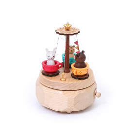 Solib Coffee Cup Magnetic Music Box – Wooden carousel