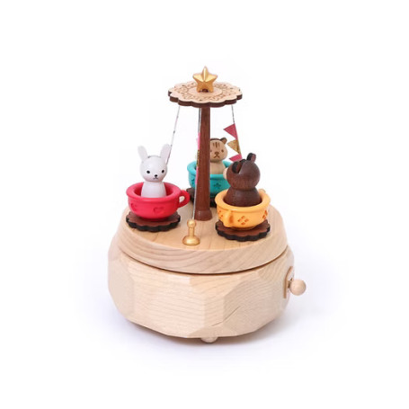 Solib Coffee Cup Magnetic Music Box – Wooden carousel
