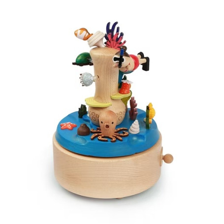 Solib Diver Magnetic Music Box – Wooden Sankyo carousel