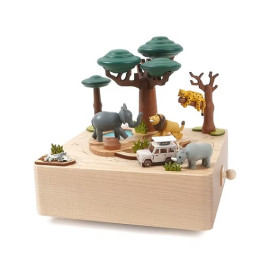 Boîte à musique Safari Solib – Manège magnétique en bois