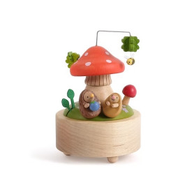 Solib Four-Leaf Clover Magnetic Music Box – Mini wooden carousel