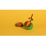 Solib Volcanic Green Spinning Top – Hand-painted wooden