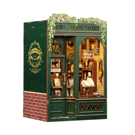 Booknook La Librairie de la Chouette – Diorama à assembler - Cutebee