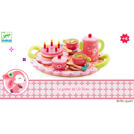 Lili Roses Tea And Cake Set Wooden Pretend Play Toy