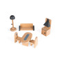Maison de poupées Mademoiselle avec mobilier - Jouet en bois