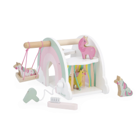 Unicorn House Janod – Wooden rainbow playhouse