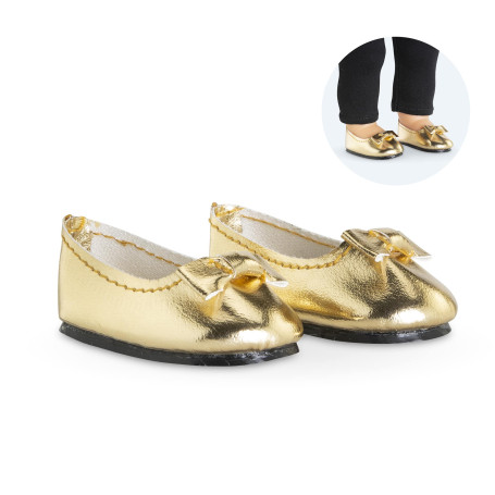 Ballerines dorées Ma Corolle – Chaussures poupée 36 cm
