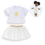 Ivory & Gold Skirt and T-Shirt Set – Ma Corolle 36 cm