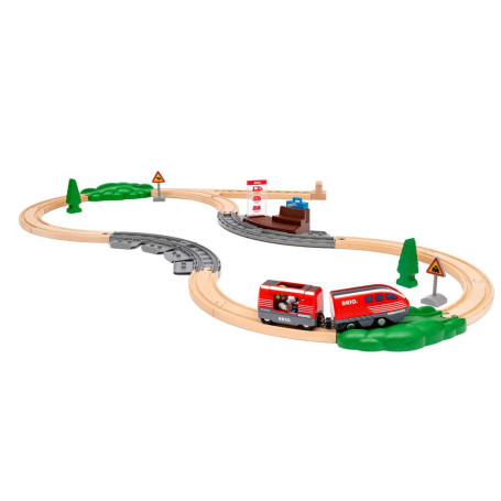 Circuit de train à rétrofriction – BRIO World 28 pièces
