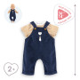 Corolle T-Shirt & Navy Overalls – Outfit for 14" Doll