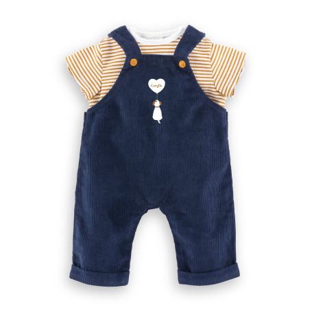 Corolle T-Shirt & Navy Overalls – Outfit for 15" Doll