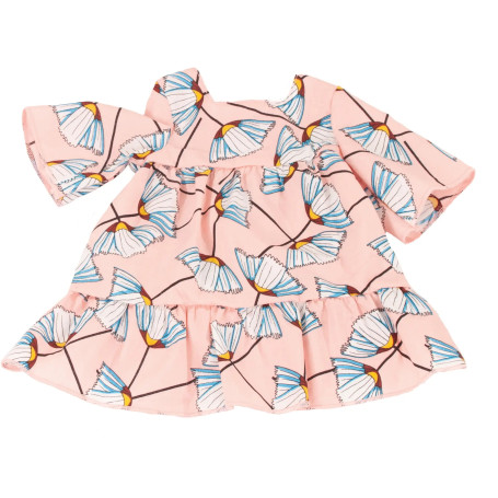 Robe Fleurie Rose & Bleue Götz – Vêtement Poupée 45-50 cm (Taille XL)