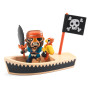 Djeco Arty Toys Bily Cannot – Pirate Figure & Boat Playset