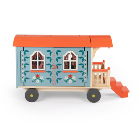Moulin Roty Wooden Caravan – Les Minouchkas Playset – Ages 3+