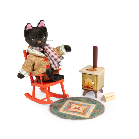 Moulin Roty Cocooning Living Room Set – Les Minouchkas – Wood & Fabric