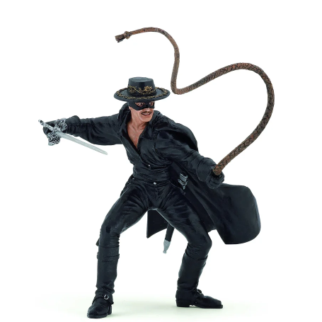 Figurine Zorro au Fouet Papo – Justicier Masqué
