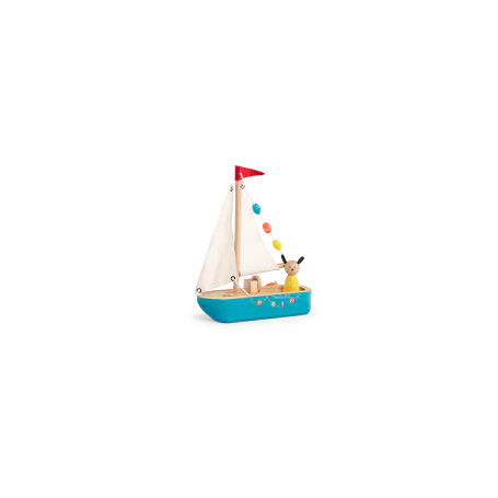 Moulin Roty Wooden Sailboat – La Grande Famille – Toy Boat