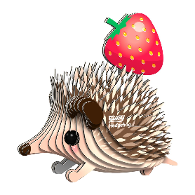 Eugy 3D Hedgehog Puzzle – DIY Animal Model Kit – Cute & Colorful