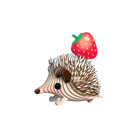 Eugy 3D Hedgehog Puzzle – DIY Animal Model Kit – Cute & Colorful