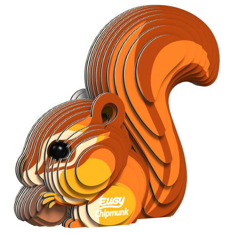 Eugy 3D Squirrel Puzzle – DIY Animal Model Kit – Cute & Colorful