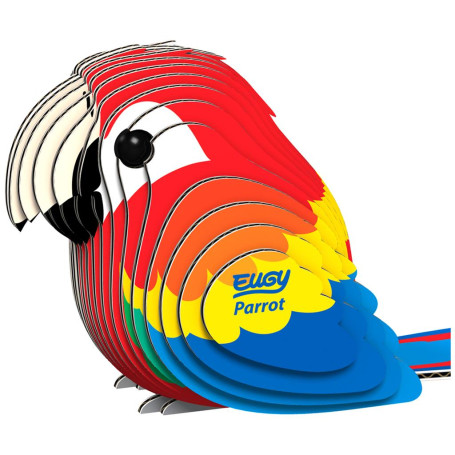 Eugy 3D Parrot Puzzle – DIY Bird Model Kit – Cute & Colorful Toy