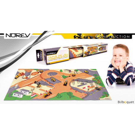Tapis de jeu Construction + 1 véhicule - Norev Construction