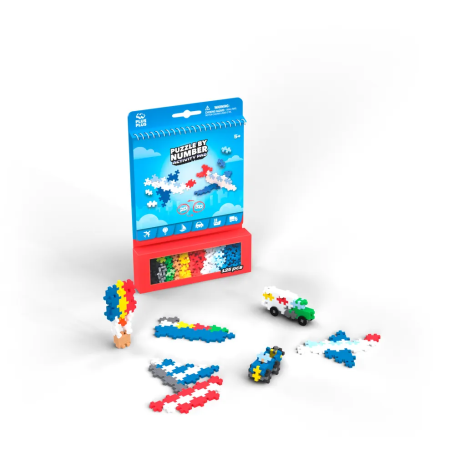 Plus-Plus Transport Activity Pad – 125 Pcs – Travel Toy & Puzzle 5+