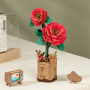 Maquette Bois Camélia Rouge Rowood – Fleur Éternelle 3D