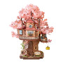 Rolife Simon's Coffee DIY Miniature House – Wooden Cafe Kit with LED