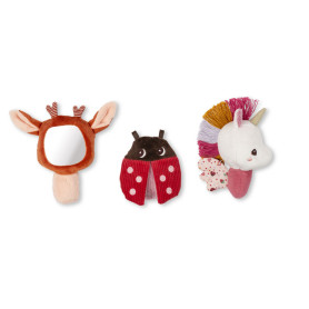 Lilliputiens Lena Sensory Rattle Set – 3 Baby Activity Toys