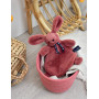 Doudou Lapin Plat Maïlou – Bois de Rose – Made in France