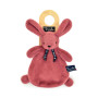 Doudou Lapin Plat Maïlou – Bois de Rose – Made in France