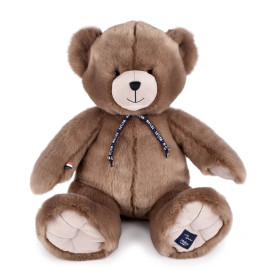 Maïlou Taupe Teddy Bear – 65 cm Plush – Handmade in France