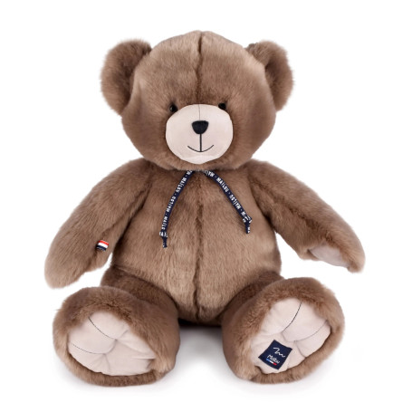 Maïlou Taupe Teddy Bear – 65 cm Plush – Handmade in France