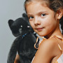 Chat Peluche Méloé Noir Anthracite 37cm – Made in France – Maïlou