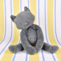 Maïlou Méloé blue grey Cat Plush – 56 cm – Handmade in France