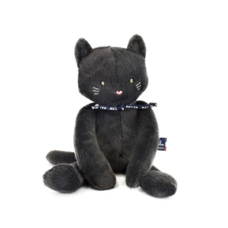 Peluche Méloé Noir anthracite Gris 56cm – Made in France – Maïlou