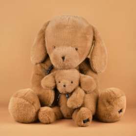 Peluche Chien Sowen Caramel – 30 cm – Made in France – Maïlou