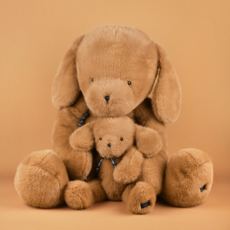 Maïlou Sowen Caramel Dog Plush – 30 cm – Handmade in France