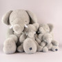 Maïlou Sowen Grey Elephant Plush – 30 cm – Handmade in France
