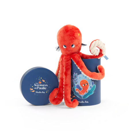 Moulin Roty Paulie Octopus Doll in Box – Soft Ocean Plush Toy – 0m+