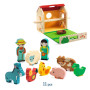 Djeco Softi-Farm – Portable Felt & Wood Farm Playset –18m+
